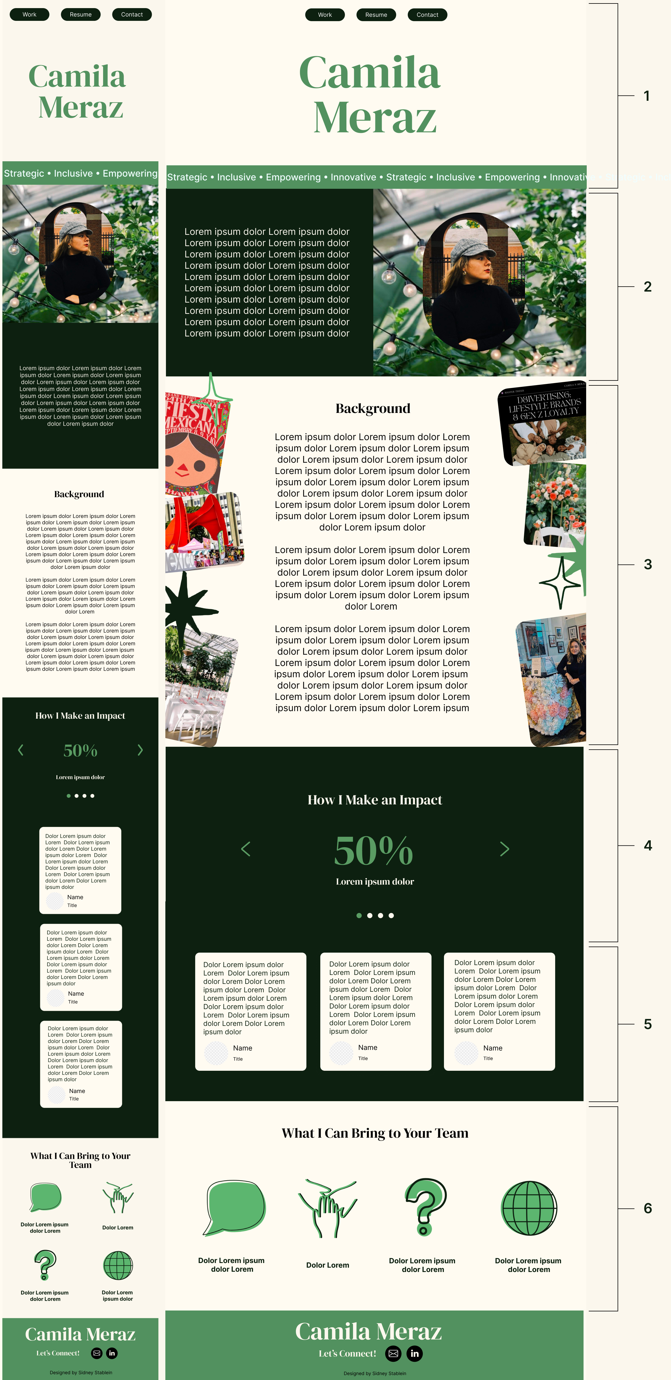 Portfolio wireframe
